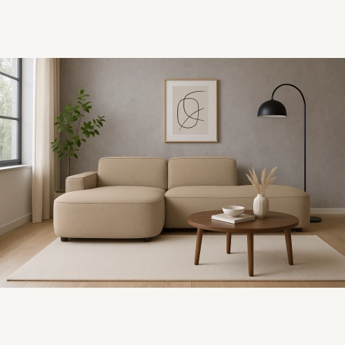 Olio Autentico Sofa narożna w kształcie litery L Tkanina Raven 30